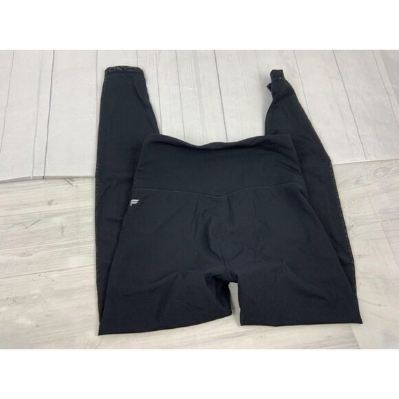 Fabletics Black Sheer Yoga Pants. Sz S - Picture 3 of 4